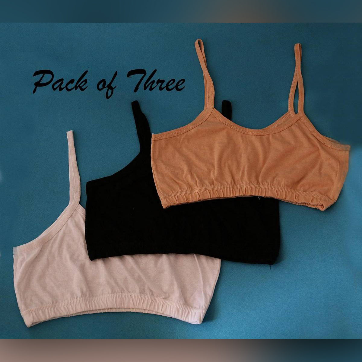 Pack of 3 β Betties Half Body Camisole for Women/Girls | Comfortable Innerwear | Free Size Half Shameez Slip β Assorted Colors
