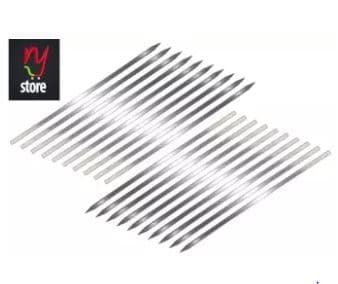 17 Inch BBQ Skewers Barbeque Seekhain -Steel BBQ Seekh Sticks (Pack of 6) - AABA MALL