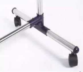 Stainless Steel Single Pole Stand – Adjustable & Portable Clothes Rack with Wheels | Movable Garment Hanger Organizer for Home & Display