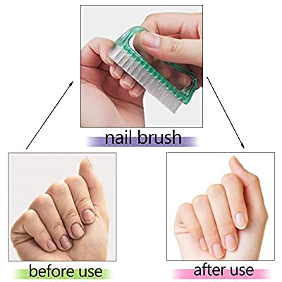 Nail Art Dust Cleaning Brush 3 Colors Manicure Pedicure Nail Art Tools Nail Art Cleaning Brush Finger Nail Care Dust Removal Handle Scrubbing Brush Manicure Tool