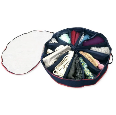 12 Racks Shoe Organizer Round Shape 360 Zipper to Keep Shoes Cleaning Tool