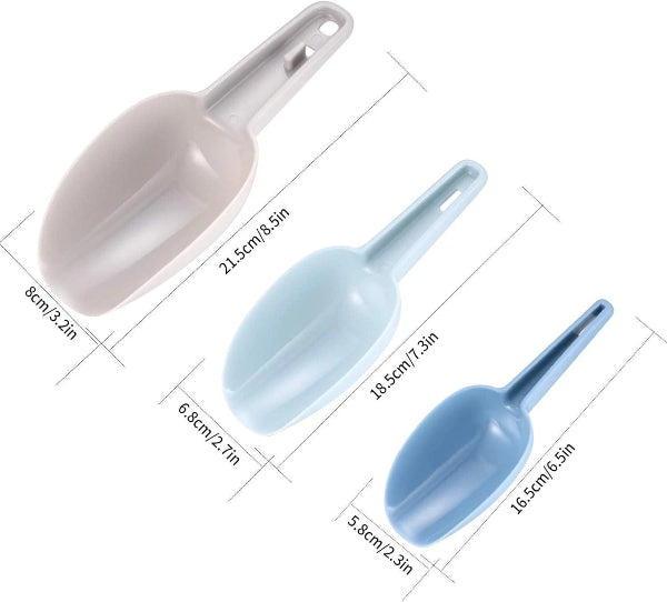 3 Pcs Set Small Flour, Rice, Dry Food & Candy Scoops | Plastic Kitchen Scoops | Small Flour, Rice, Dry Food & Candy Scoops