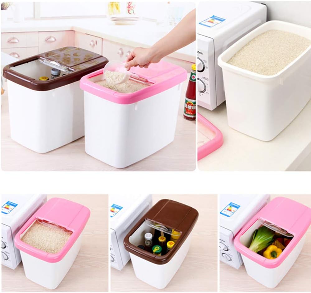 Rice Container, Storage Box, Rice Container, Moisture Resistant, Ideal for Storing Rice, Flour, Dry Food, Animal Feed and More High Capacity