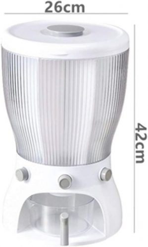 Grains Rice Bucket Dispenser Multifunctional Tank 360 Degree Rotary 4-Grid Food