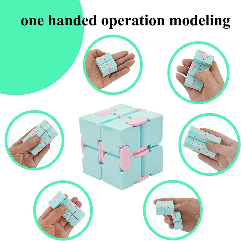 Infinity Cube Fidget Toy | Stress & Anxiety Relief Fidget Finger Cube for Kids & Adults | Durable Sensory Desk Toy for Focus & Relaxation