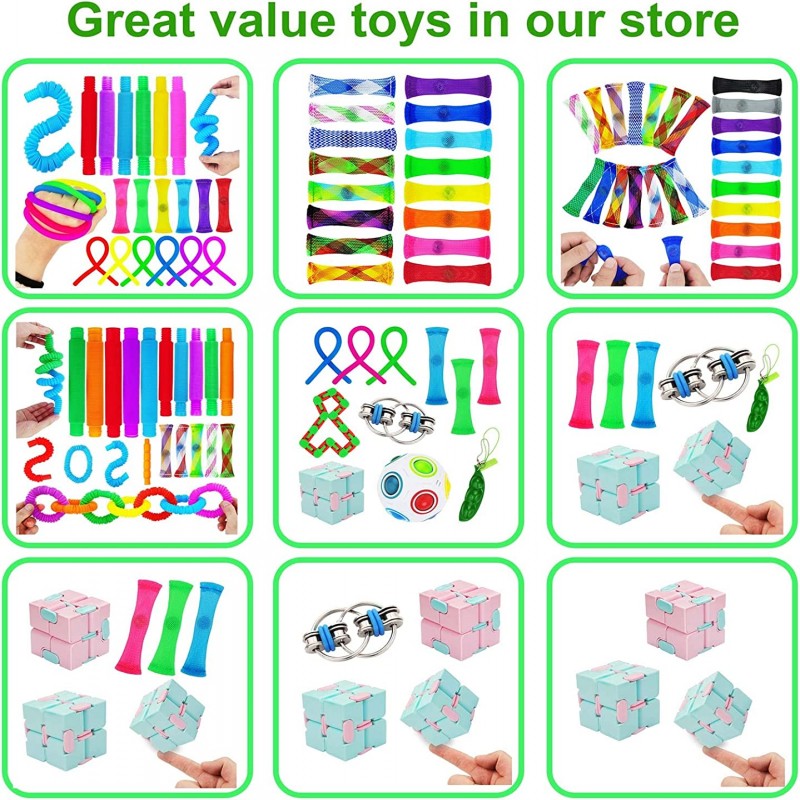Infinity Cube Fidget Toy | Stress & Anxiety Relief Fidget Finger Cube for Kids & Adults | Durable Sensory Desk Toy for Focus & Relaxation