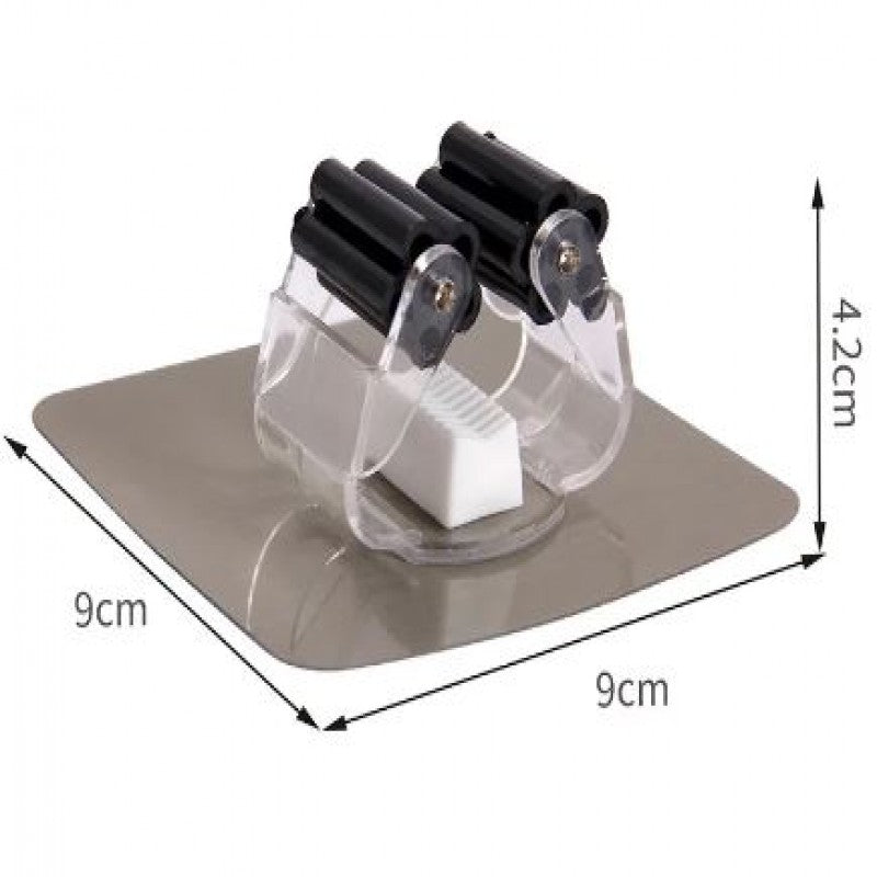Single Wall Mounted Mop & Broom Holder – Brush Hanger Storage Rack with Hooks | Kitchen & Cleaning Tool Organizer