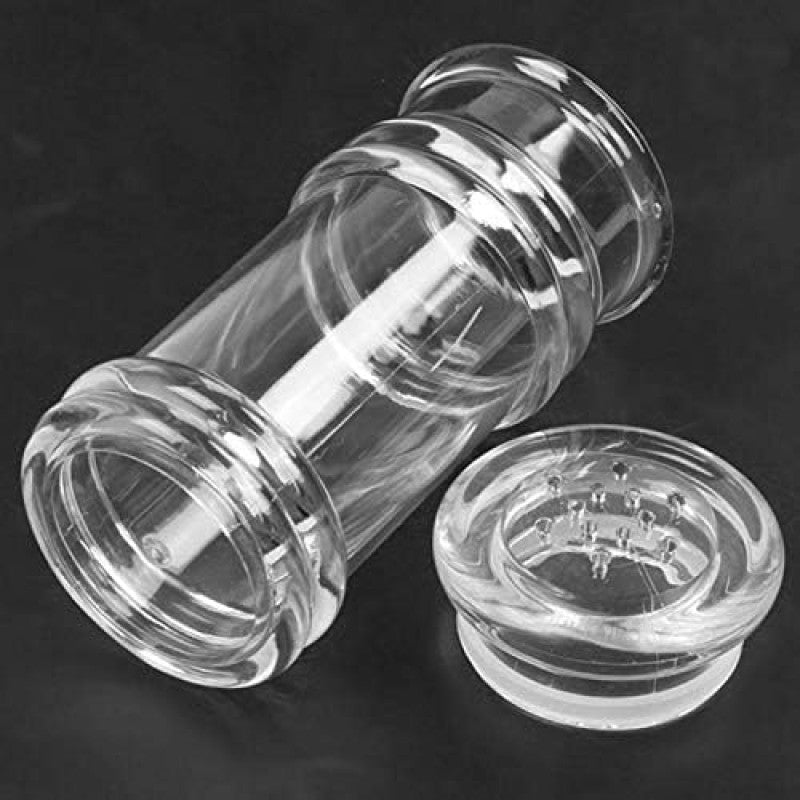 Transparent acrylic salt and pepper shaker bottle