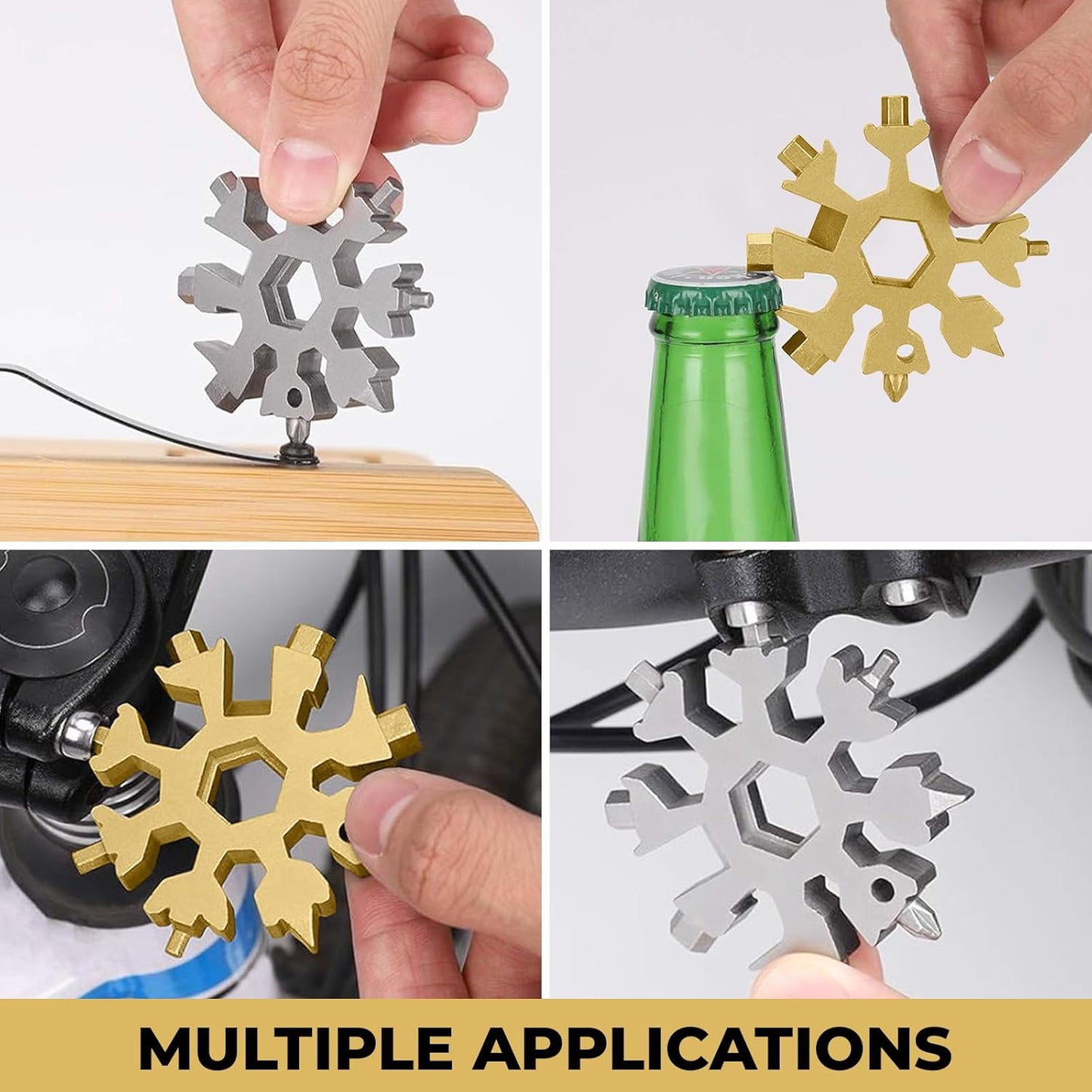 18 in Snowflake Multi-Tool with Keychain