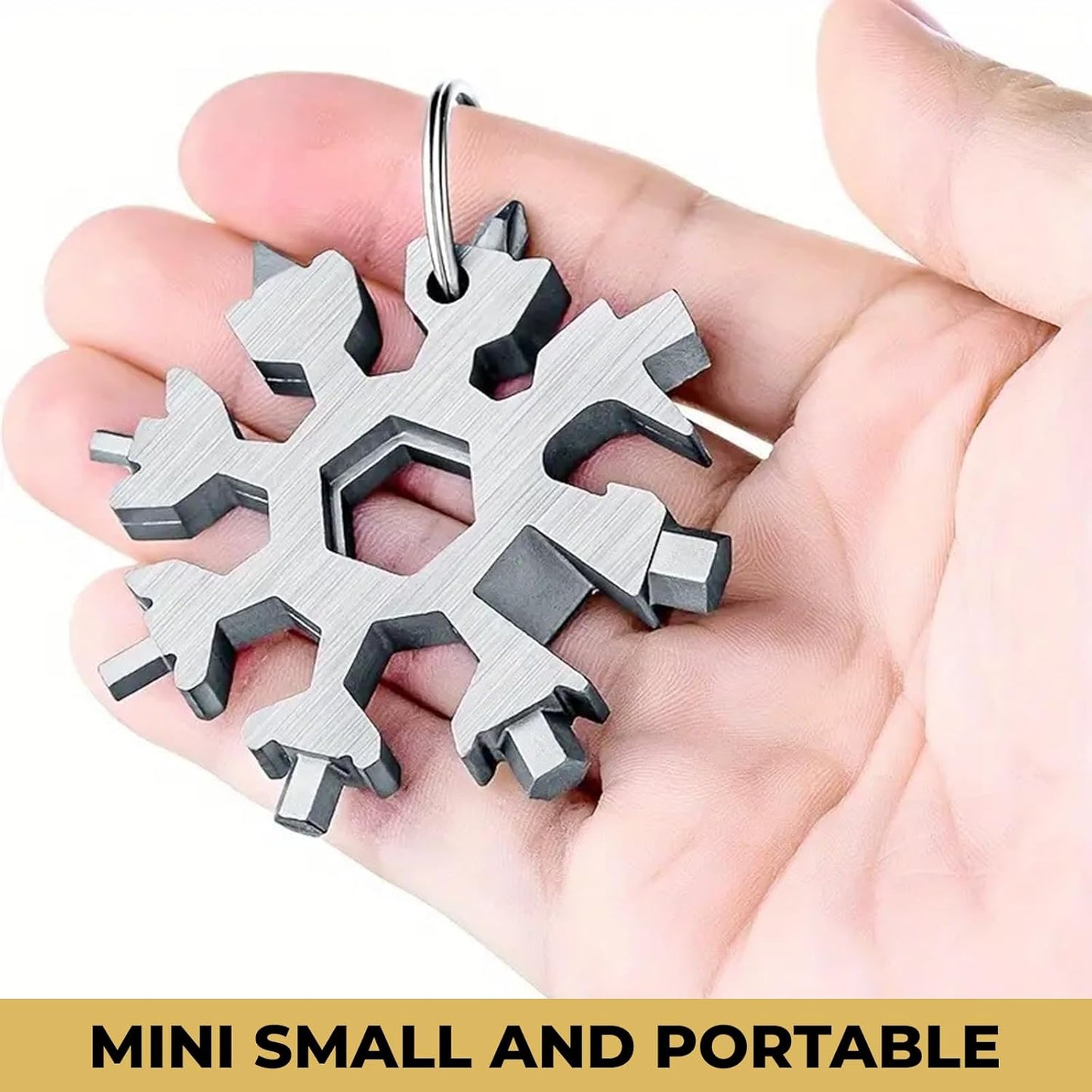 18 in Snowflake Multi-Tool with Keychain