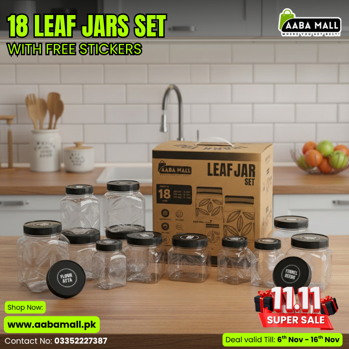 Leaf Plastic Jar Pakistan 11.11 Deals