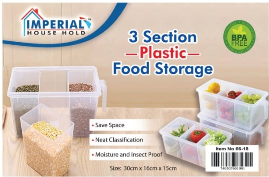With 3 Pcs Detachable Boxes Food Storage Container With Handle And Lid