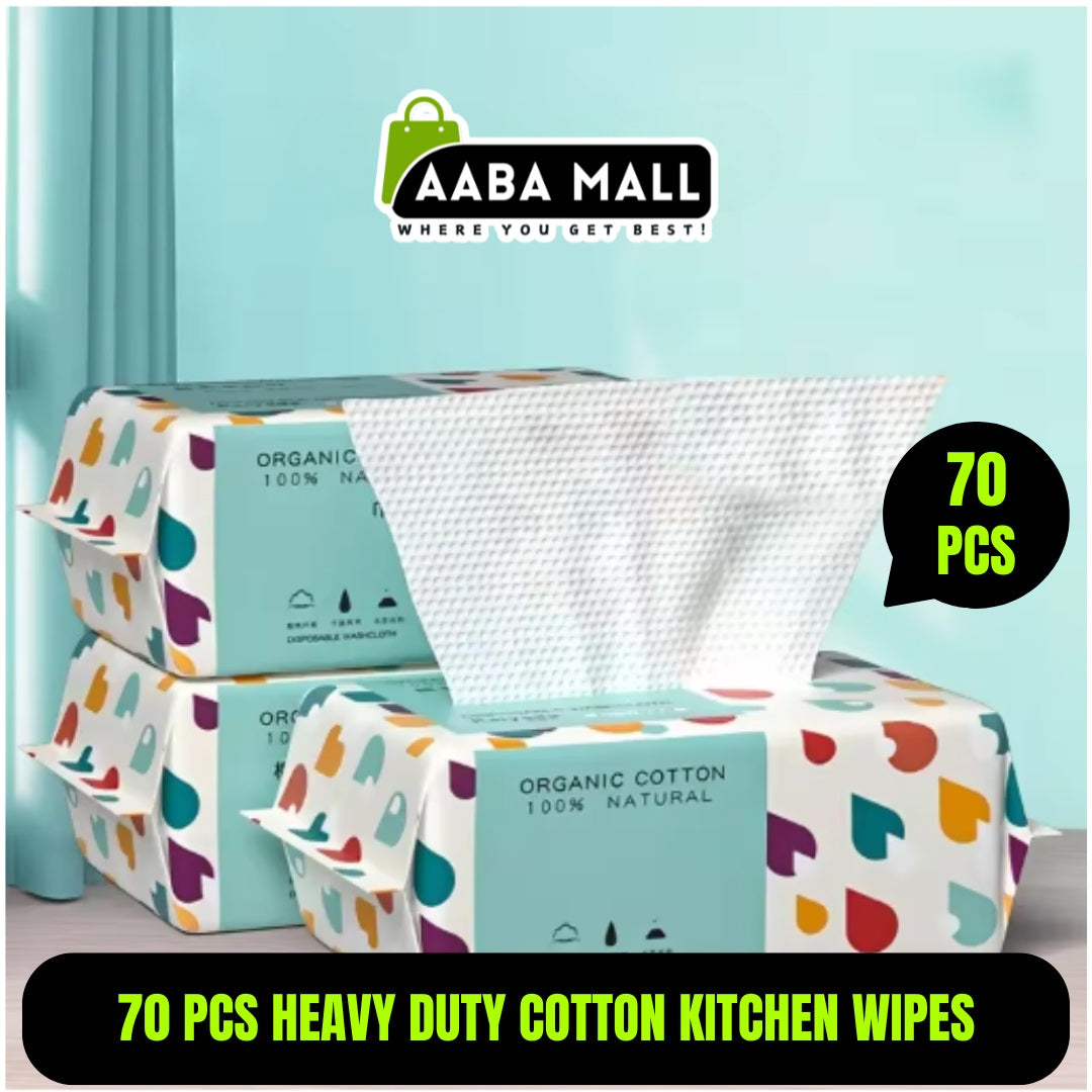 70 pcs Extra Large Kitchen Cleaning Wipes | Thick & Durable Wipes for Tough Grease and Stubborn Dirt