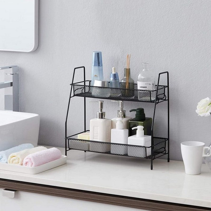 2 Layer Multi Purpose Metal Organizer Shelf