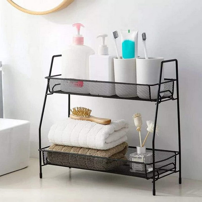 2 Layer Multi Purpose Metal Organizer Shelf