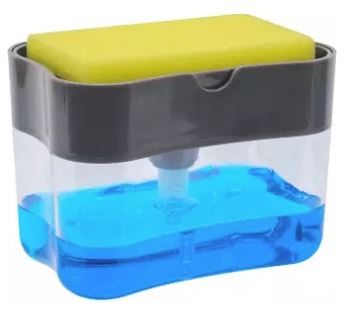 2-in-1 Pump Soap Dispenser and Sponge Cady