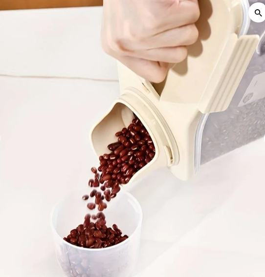 2KG Plastic Airtight Food Storage Container with Measuring Cup - AABA MALL