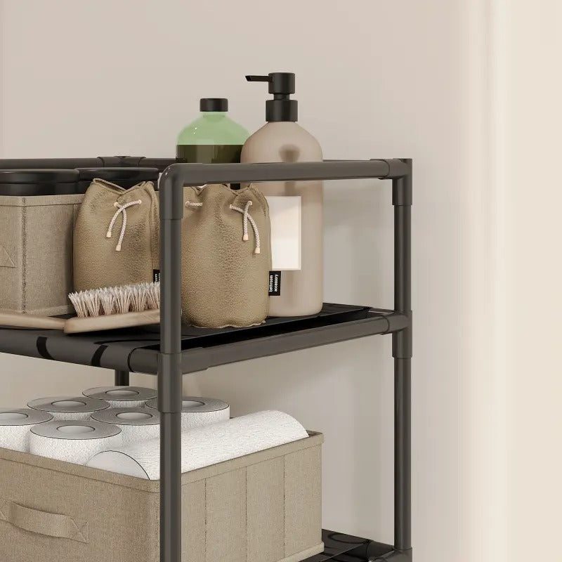Rolling Laundry Hamper, Multi-Tier Laundry Basket, Clothes Storage Organizer, Plastic Laundry Bin with Wheels, Rustic Laundry Basket, Bedroom Organizer, Laundry Cart with Wheels, Bathroom Laundry Storage, Home Laundry Organizer, Washday Basket