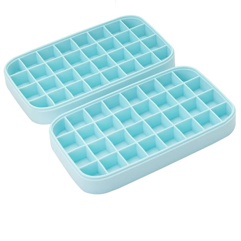 SMALL SIZE HEAVY TRAY 28 ICE CUBE TRAY Easy Push Pop out Square Silicon Ice Cubes Tray 28 Cubes