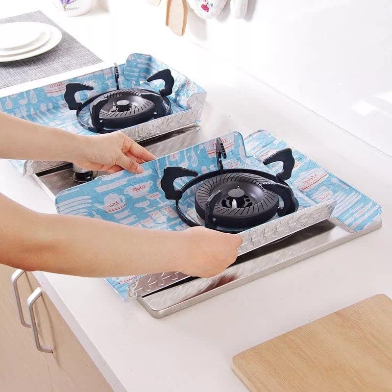Aluminum square foil gas stove liners set of 2