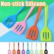 Silicone Turner Spatula Slotted Heat Resistant Hygienic One Piece Design, Non Stick Rubber Kitchen Utensil for Fish, Eggs, Pancakes, Wok