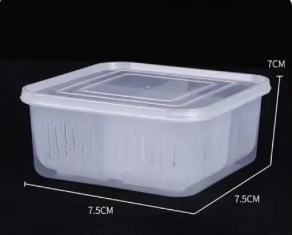 4 Pcs Detachable Drain Food Storage Basket Container With Lid