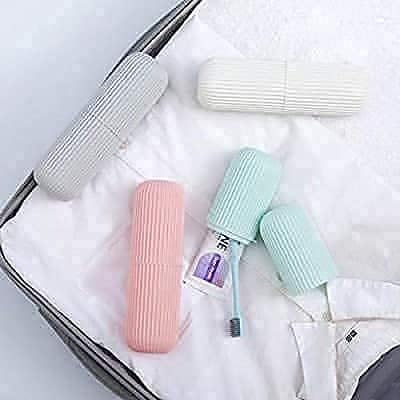 Plastic Portable Toothbrush Storage Case β Travel Toothbrush Holder Box for Bathroom, Hiking, Camping, Pen & Stationery (Random Color)