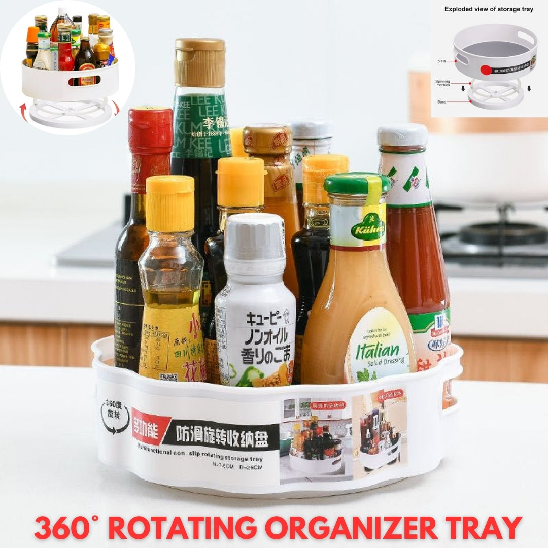 Multi-Function 360° Rotating Turntable Organizer