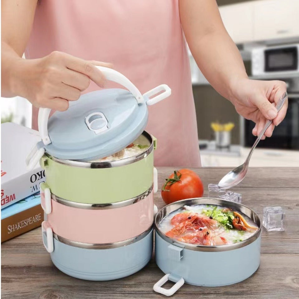Multi-Layer Stainless Steel Lunch Box - AABA MALL