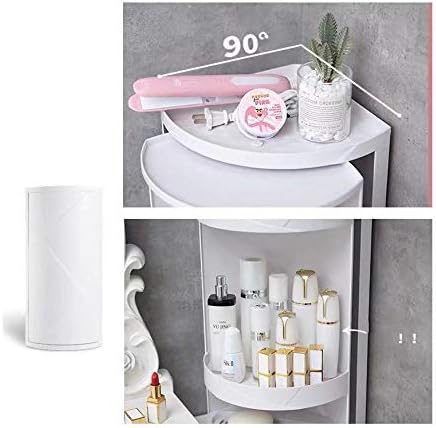 Rotating Triangle Wall-Mounted Bathroom Shelf β White Plastic Corner Storage Rack β Dustproof Organizer for Bathroom & Kitchen