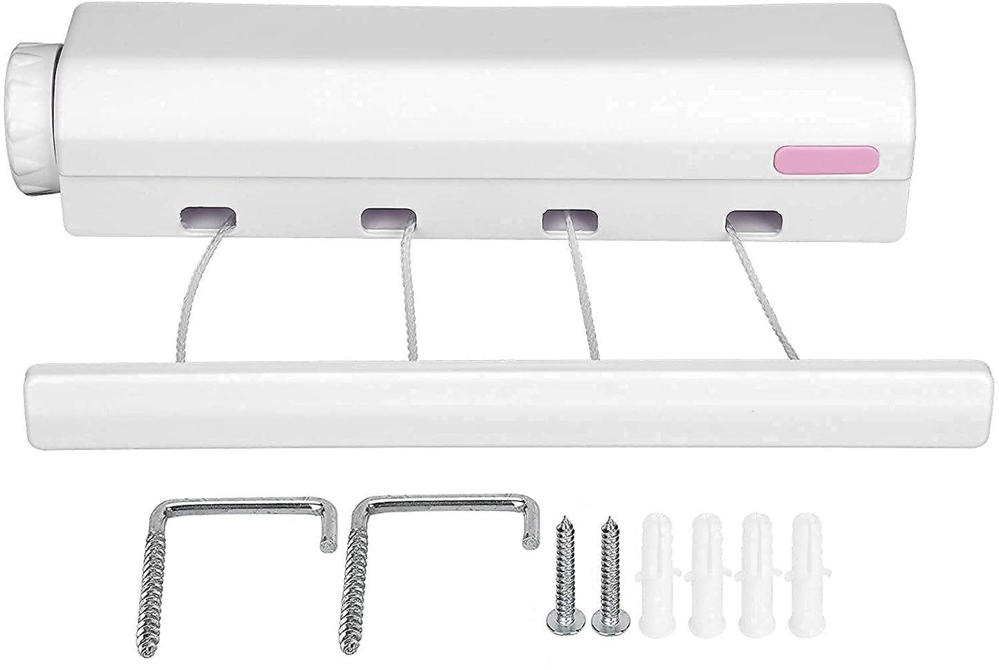 5-Line Retractable Clothesline Wall Mounted Laundry Washing