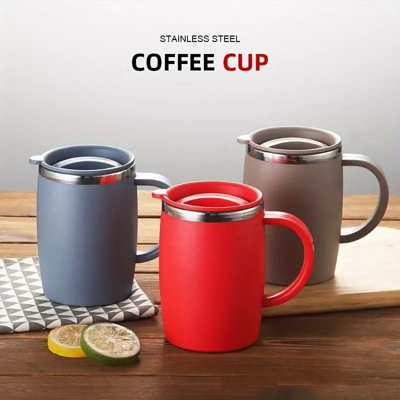 Stainless Steel Coffee Mug with Lid – 17.6oz Insulated Travel Cup | Hot & Cold Drinkware for Coffee, Tea, Water & More | Perfect Gift