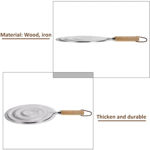 Stainless Steel Simmer Ring for Gas Stove with Handle β Foldable Flame Diffuser Plate for Steamer, Toaster, BBQ Grill & Induction Cooking