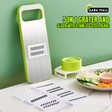 5-in-1 Manual Food Grater & Slicer ? Stainless Steel Multi-Functional Vegetable & Fruit Cutter for Kitchen