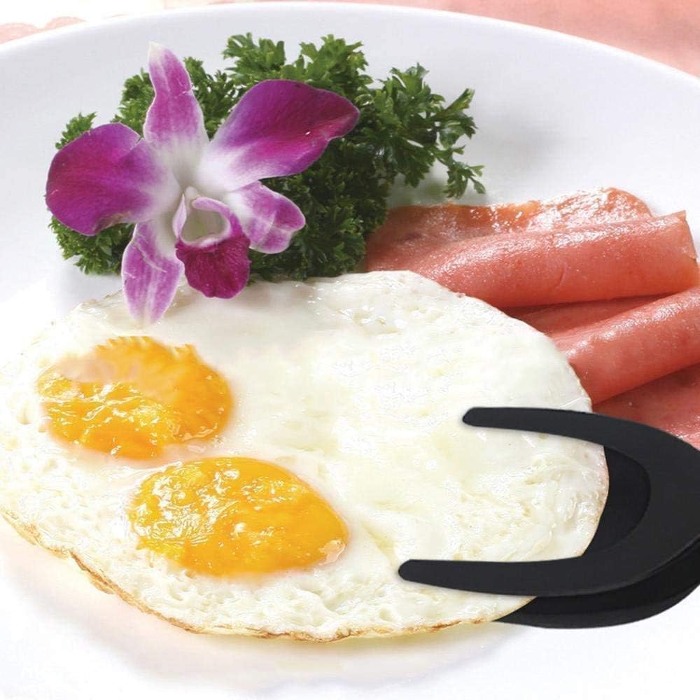 2-in-1 Silicone Fried Egg Spatula β Non-Stick Egg Turner Clip for Flipping Eggs, Steak, Pancakes & More