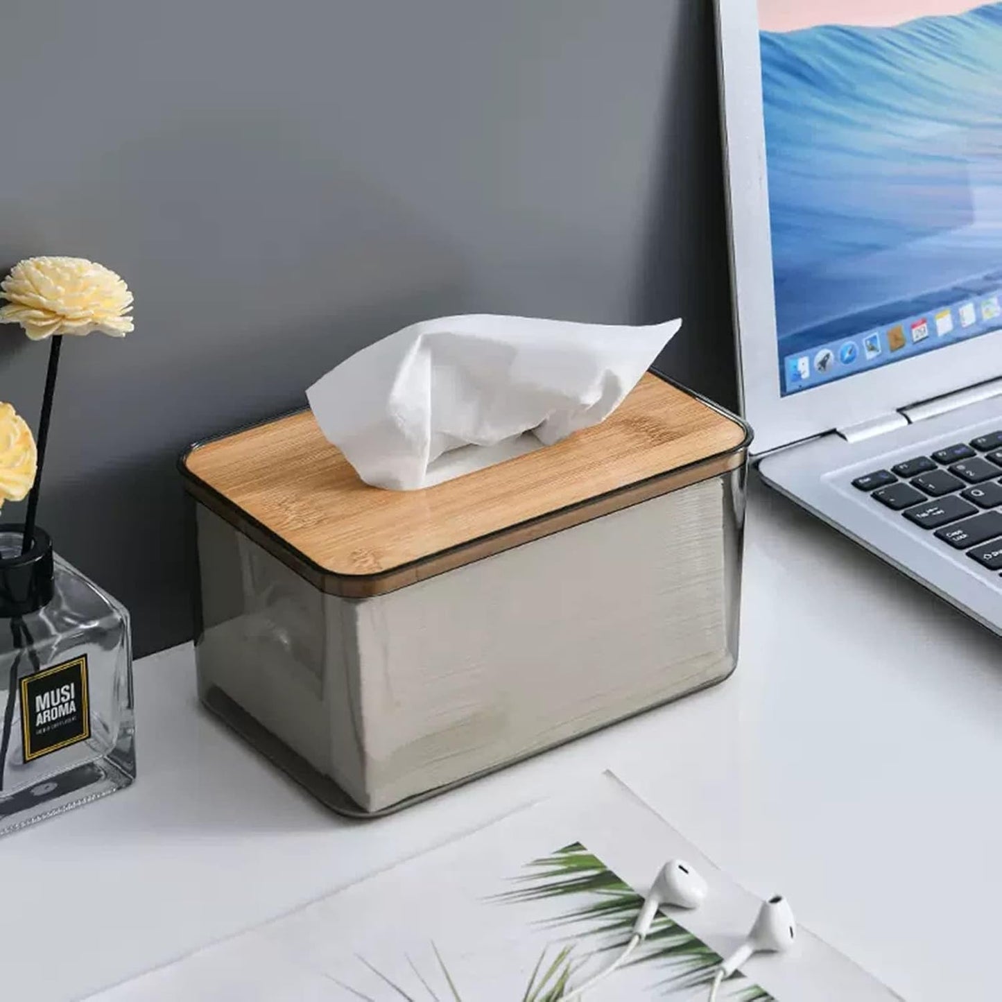 Napkin Tissue Holder Box | Extractable Toilet Paper Dispenser | Table Paper Box for Bathroom, Kitchen & Office Organizer