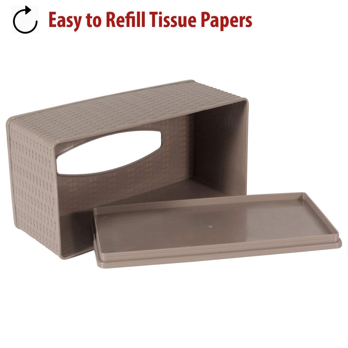 Tissue Box Storage Container | Removable Cover for Easy Refilling