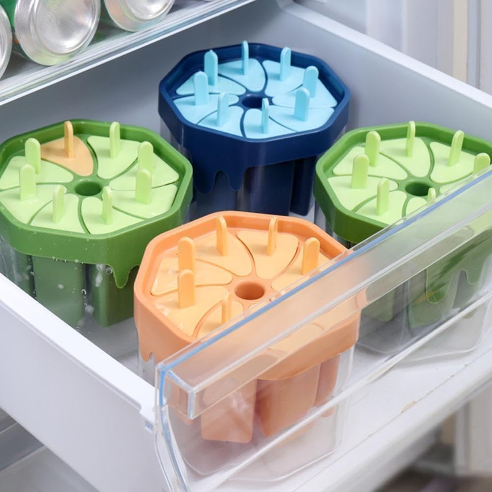 8-Piece Reusable Popsicle Molds Set with Sticks β Easy Release Ice Pop Maker for Homemade Frozen Treats, Includes Tiny Tray, Spoons & Tongs