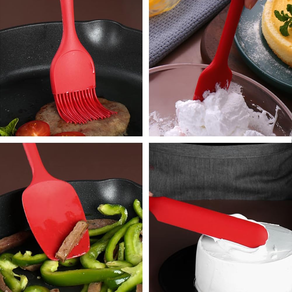 6-Piece Silicone Spatula Set | Food-Grade Rubber Spatulas for Baking, Cooking & Mixing | Heat-Resistant, Non-Stick & Dishwasher Safe