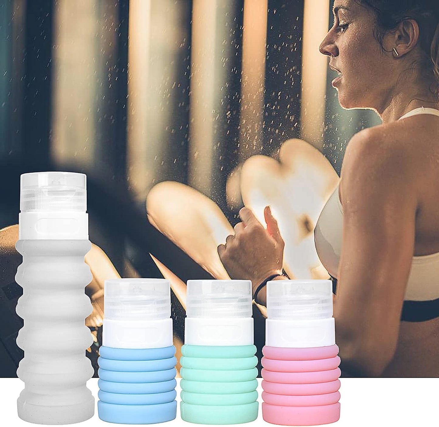 Refillable Silicone Travel Bottle Leakproof - Retractable Squeezable Folding Bottle