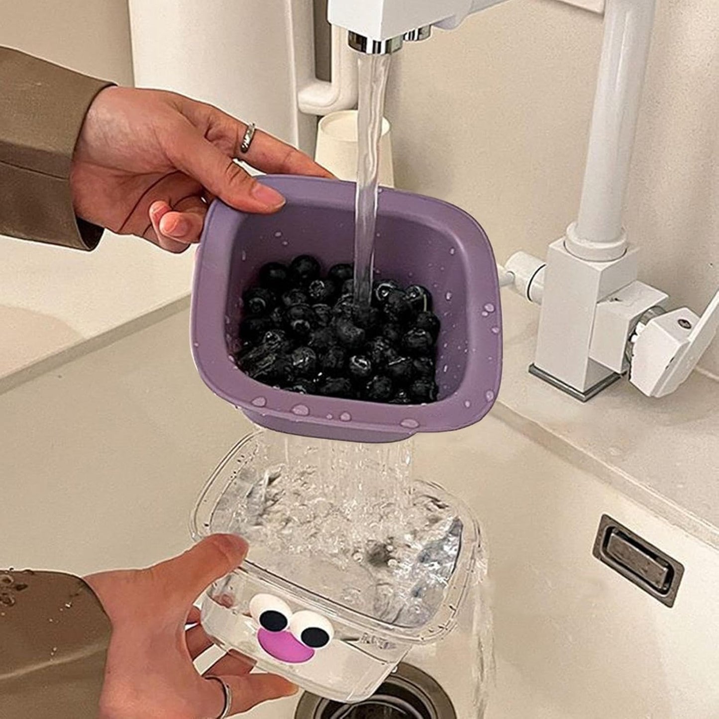 Kitchen Colander for Washing & Draining Fruits and Vegetables Strainer Filter
