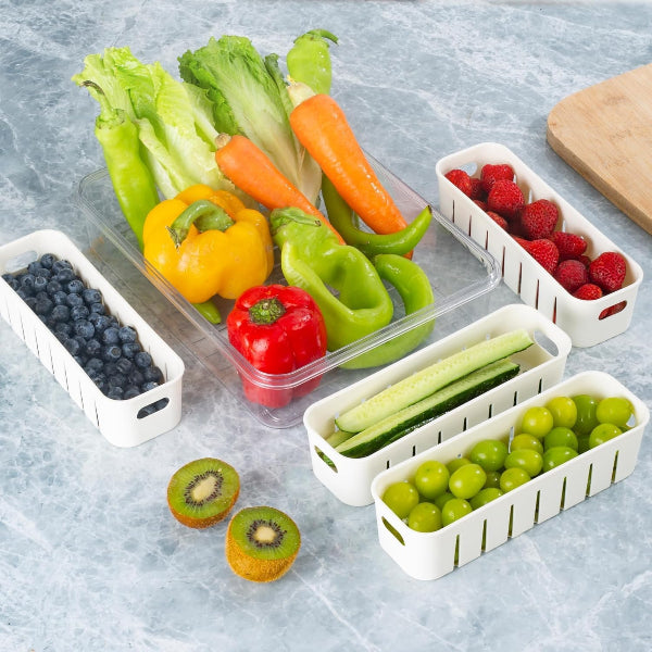 food storage container, divided food box, serving tray, snack organizer, lunch box, leakproof box, kitchen storage, meal prep container, plastic food container, 4 compartment tray
