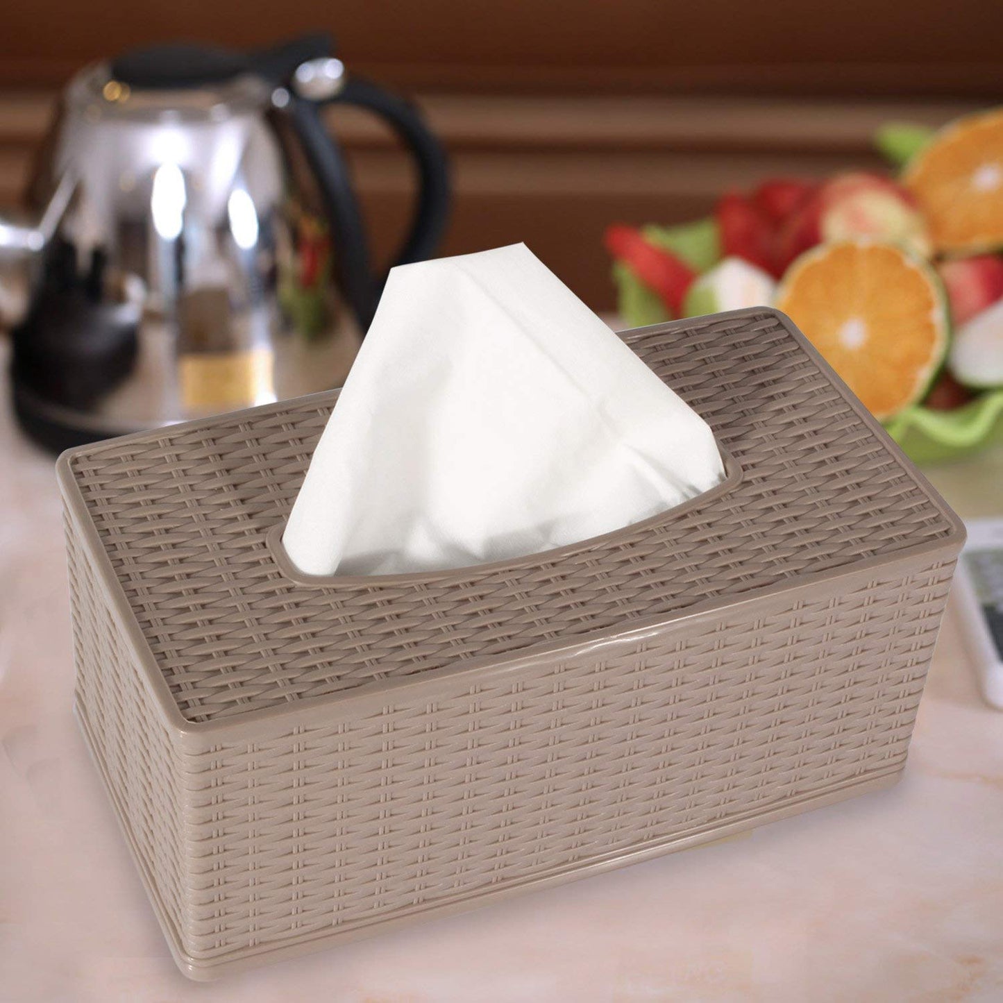 Tissue Box Storage Container | Removable Cover for Easy Refilling