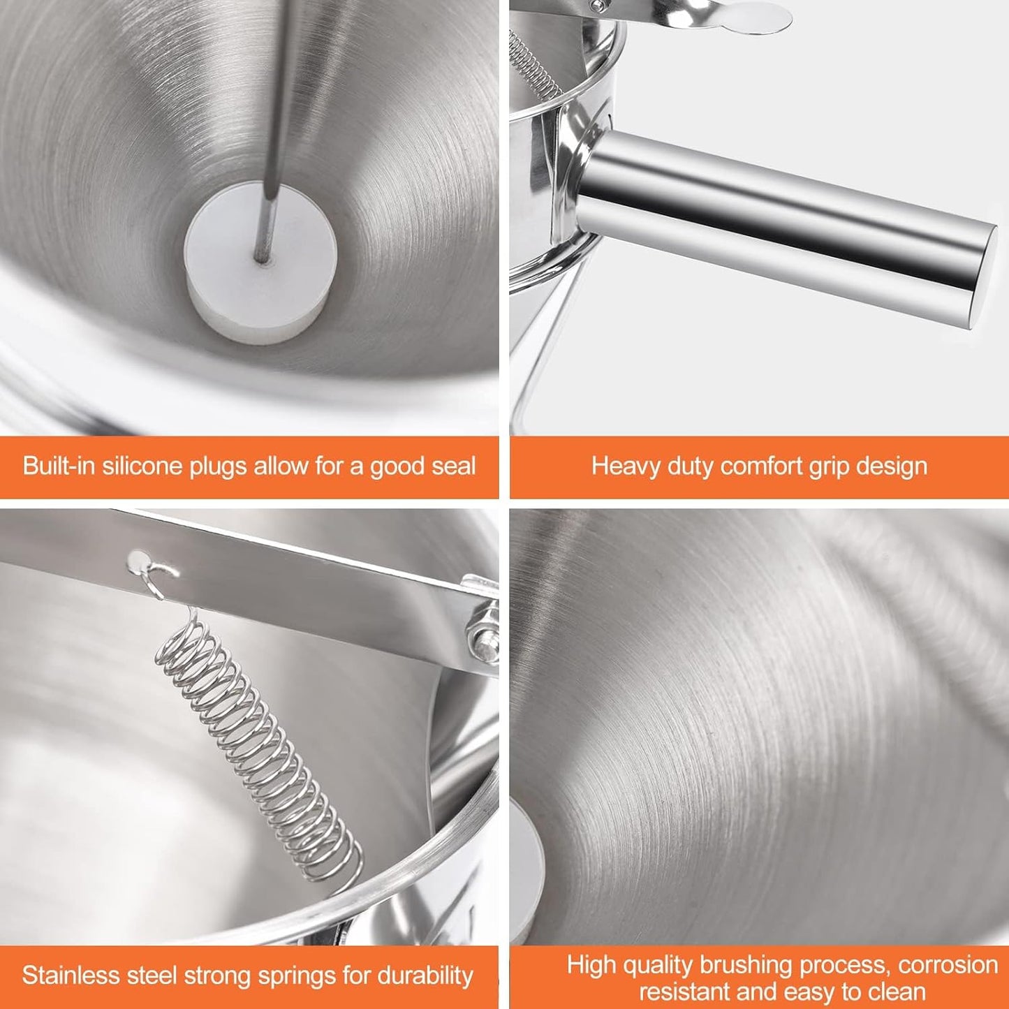 Multi function Stainless Steel separator | 500ML Funnel Dispenser for Waffles, Muffins & Baking
