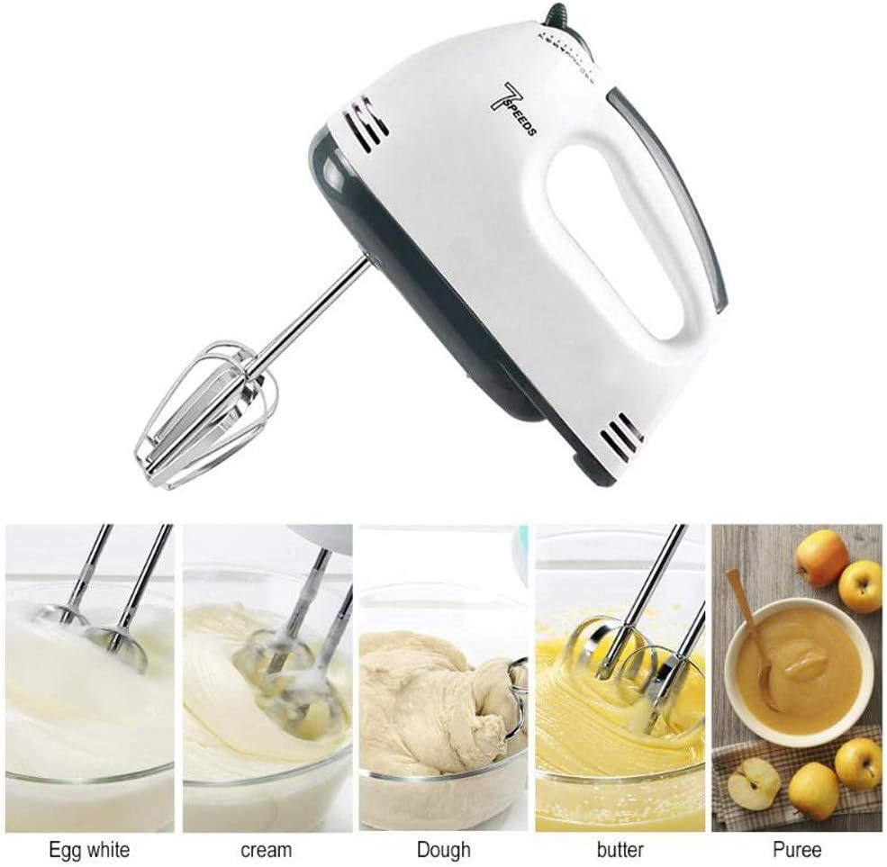 Lightweight Handheld Egg Beater & Cake Mixer | 7-Speed Settings Hand Mixer Electric Lightweight Egg Beater, Handheld Food and Cake Mixer