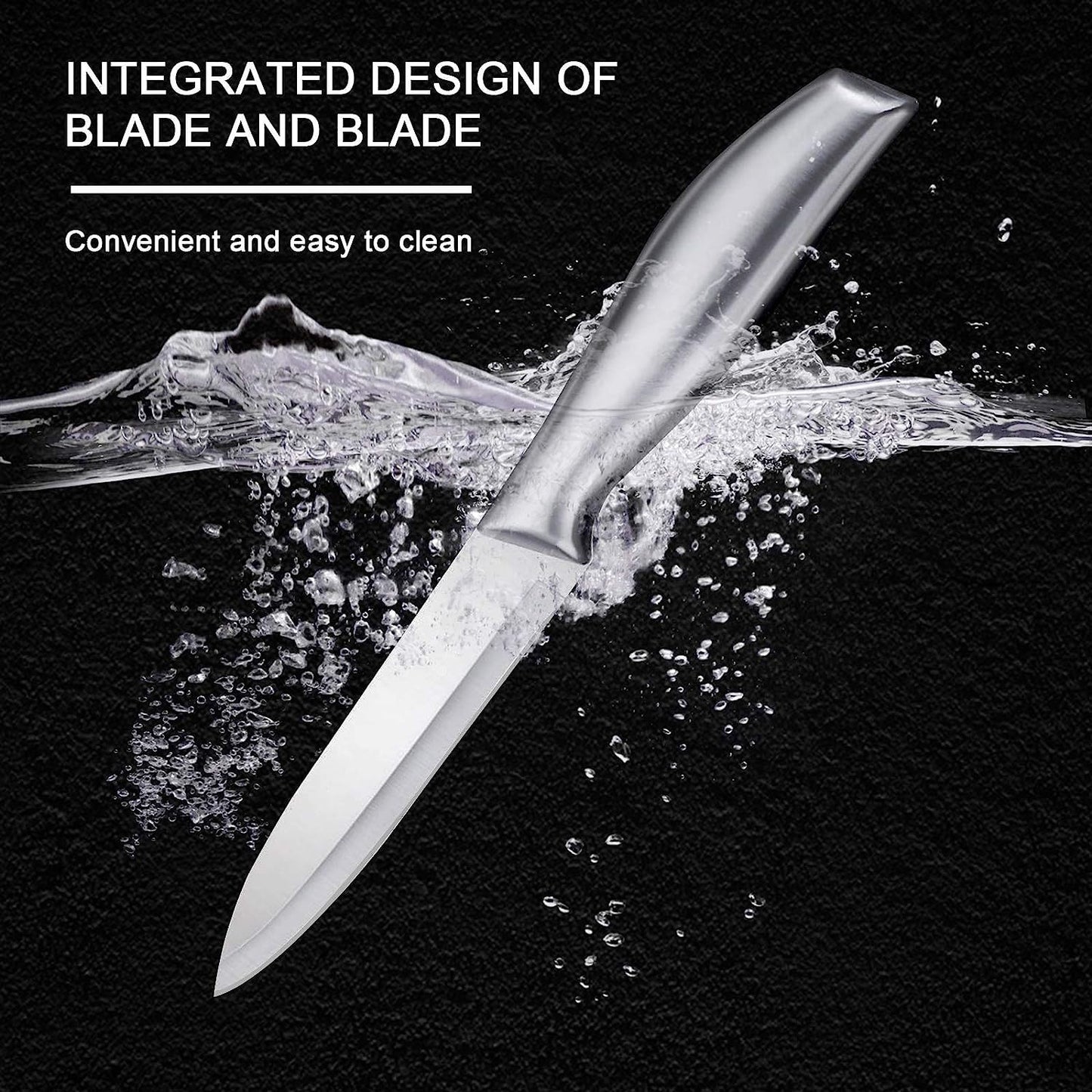Professional Chef Knife 9-Inch – Stainless Steel Silver Blade Kitchen Cooking Knife for Meat & Vegetable Cutting