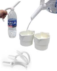 Bottle Handle for Easy Grip and Pour Plastic Unique Style Funnel Handle For Bottle Funnel Type White