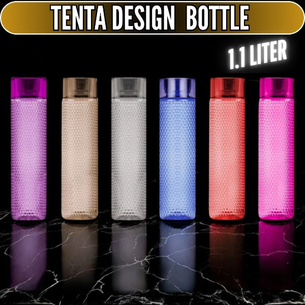 TENTA 1.1 LITER LEAKPROOF Refrigerator Fridge Water Bottles BPA FREE PET Plastic β1100ML - Bundle Offer
