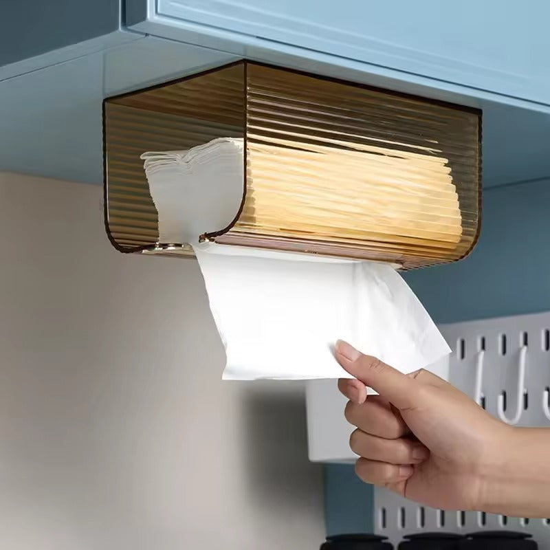Wall Mounted Tissue Box β Square Acrylic Transparent Paper Dispenser