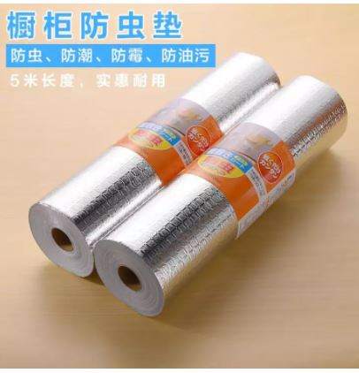 Pack of 2 Moisture-Proof Anti Slip Aluminum Plated Waterproof Place Mat for Kitchen Cupboard Liners, Refrigerator, Drawer, Table